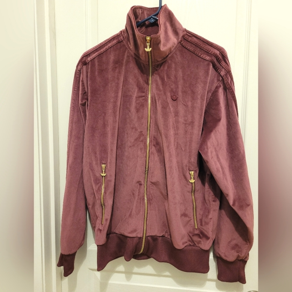 Adidas M mauve velvet track top